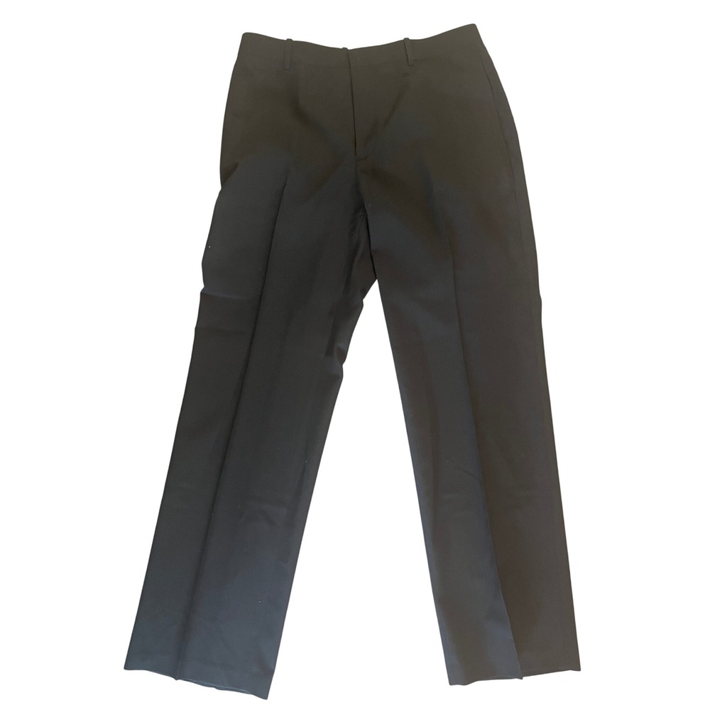 INC International Concepts Mens Black Dress Pants 32x30 Flat Front Trousers